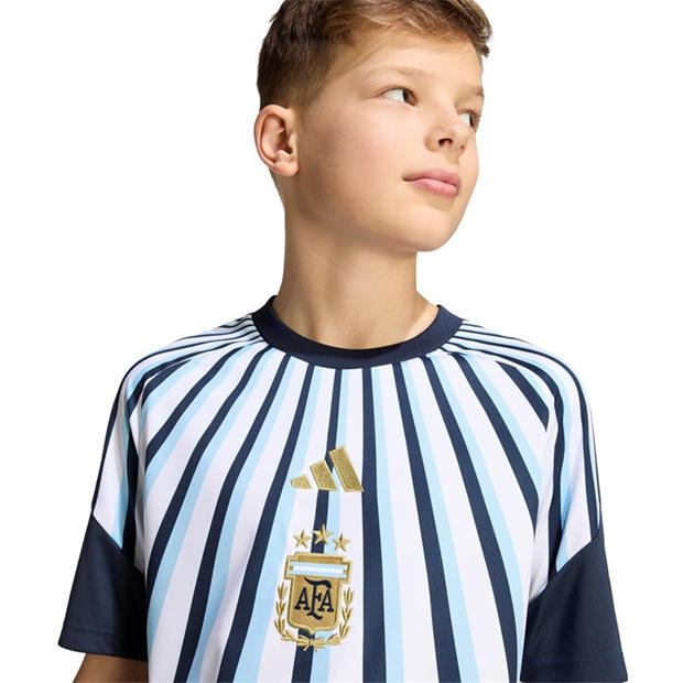 White/Blue - adidas - Kids Argentina 2026 Prematch Kit