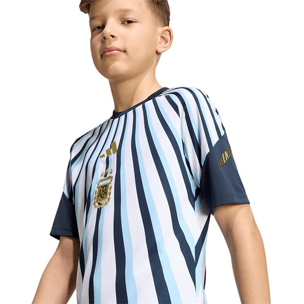 White/Blue - adidas - Kids Argentina 2026 Prematch Kit