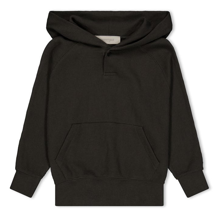 Fear Of God Essentials  Kids Black ' Henley Overhead Hoodie in Size 9 - 10 Years, Sports Direct