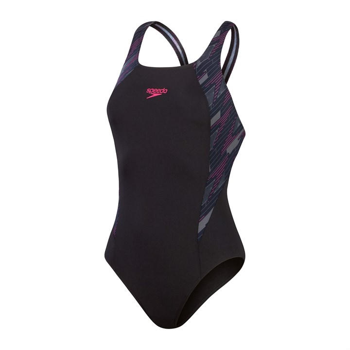 Speedo Women's Black Hyperboom Splice Muscleback in Size 10, Sports Direct