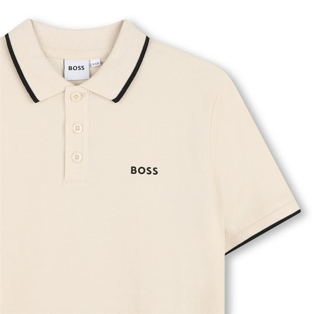 Sand - Boss - Kids' Short Sleeve Polo Shirt