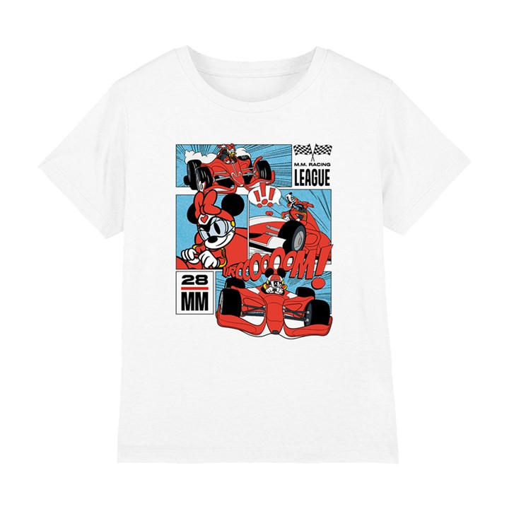 Disney Boys White Mickey And Friends Racing Comic Kids T-Shirt Whit in Size 5 - 6 Years, Sports Direct