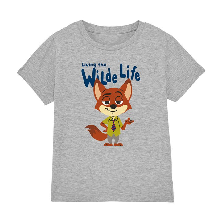 Disney Boys Grey Zootopia Nick Wilde Life Fox Kids T-Shirt in Size 5 - 6 Years, Sports Direct