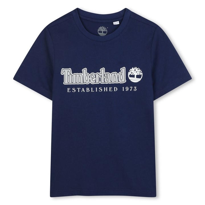 Timberland Boys Blue Kids' Classic Logo T-Shirt, Sports Direct