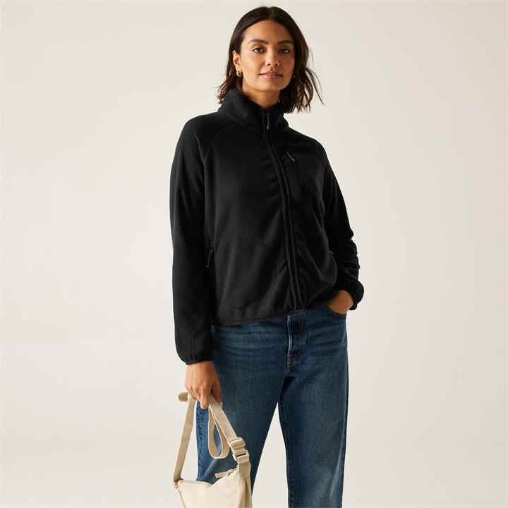 Regatta Women's Black Frankie Full Zip Lightweight Fleece in Size 8, Sports Direct