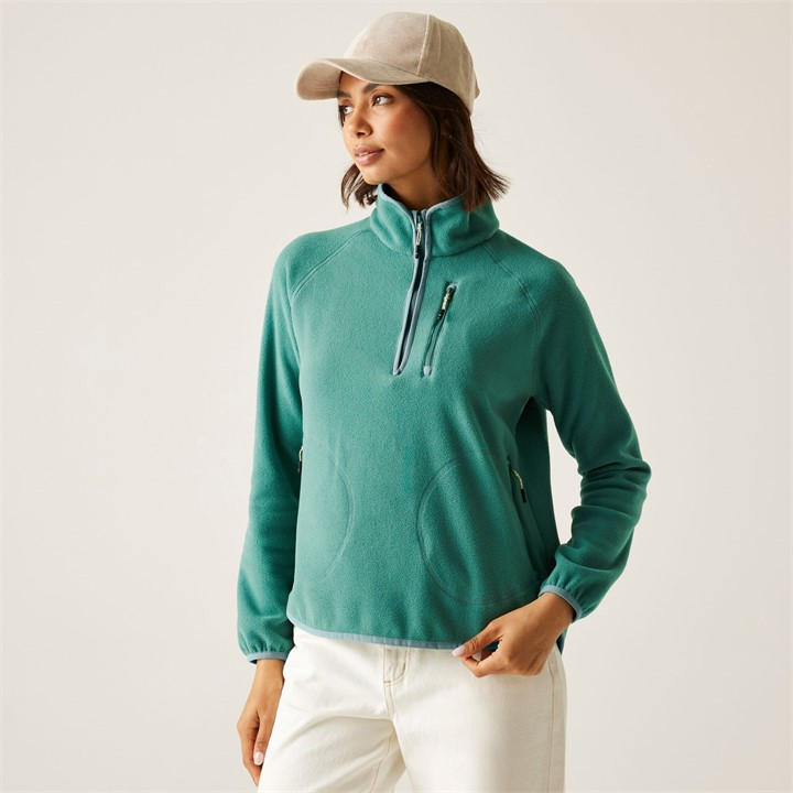 Regatta Women's Frankie Half Zip Insulating Fleece Sweatshirt in Green | Size: 18 - Image 4