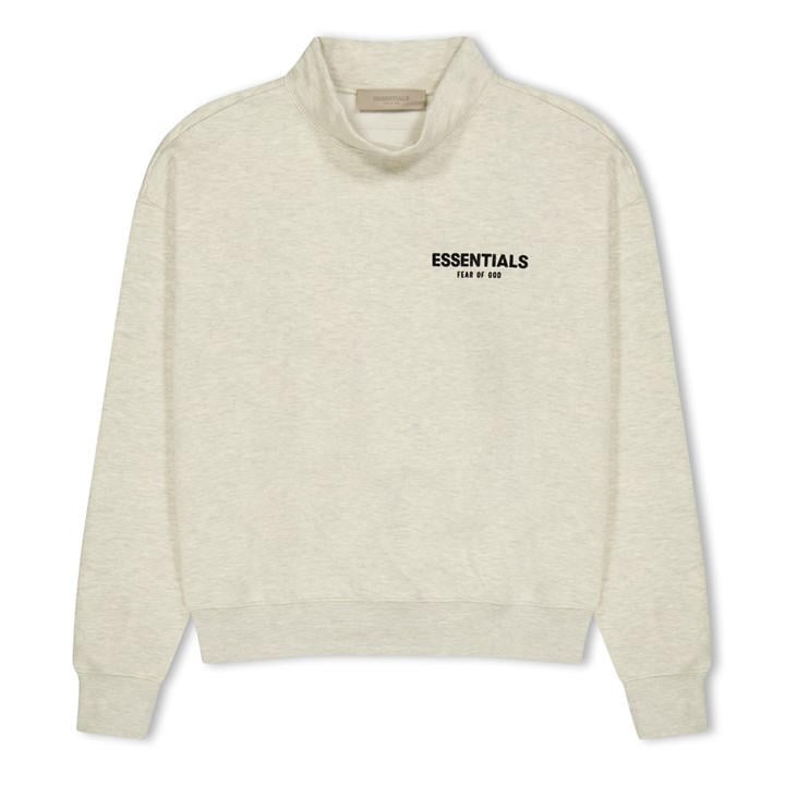 Fear Of God Essentials  Kids Grey ' Mockneck Turtle Neck Jumper in Size 8 - 9 Years, Sports Direct