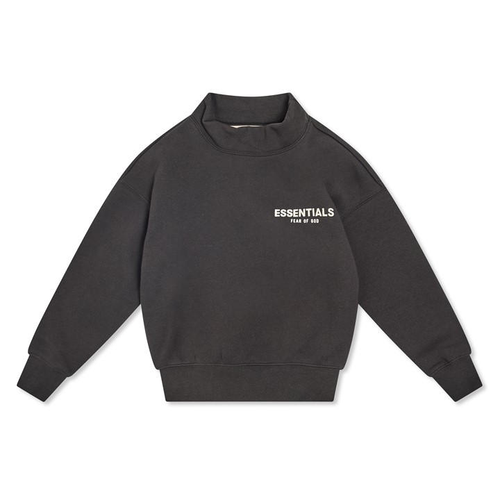 Fear Of God Essentials  Kids Green ' Mockneck Turtle Neck Jumper in Size 8 - 9 Years, Sports Direct