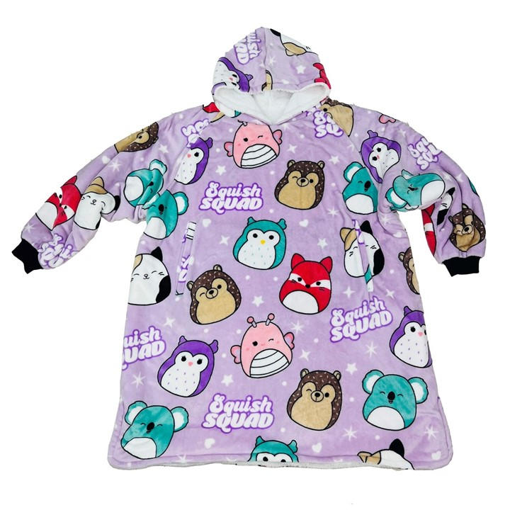 Squishmallows  Kids  ' Fleece Fluffy Dressing Gown in Size 9 - 10 Years, Sports Direct