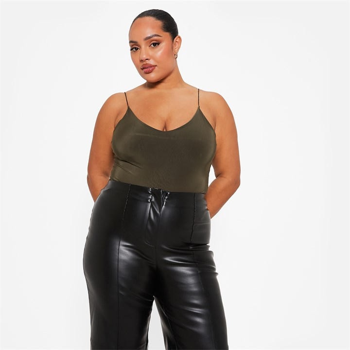 I Saw It First Women's Green Isawitfirst Double Layered Cami Slinky Bodysuit in Size 6, Sports Direct