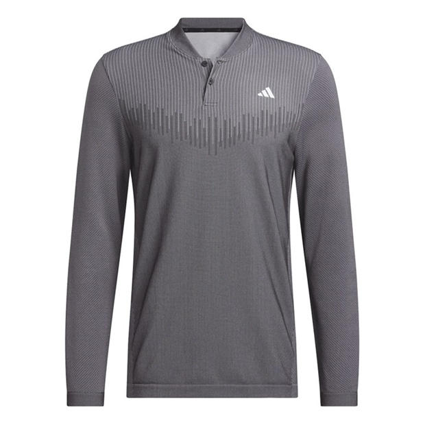 Black - adidas - Ultimate365 Tour Primeknit Long Sleeve Polo Shirt