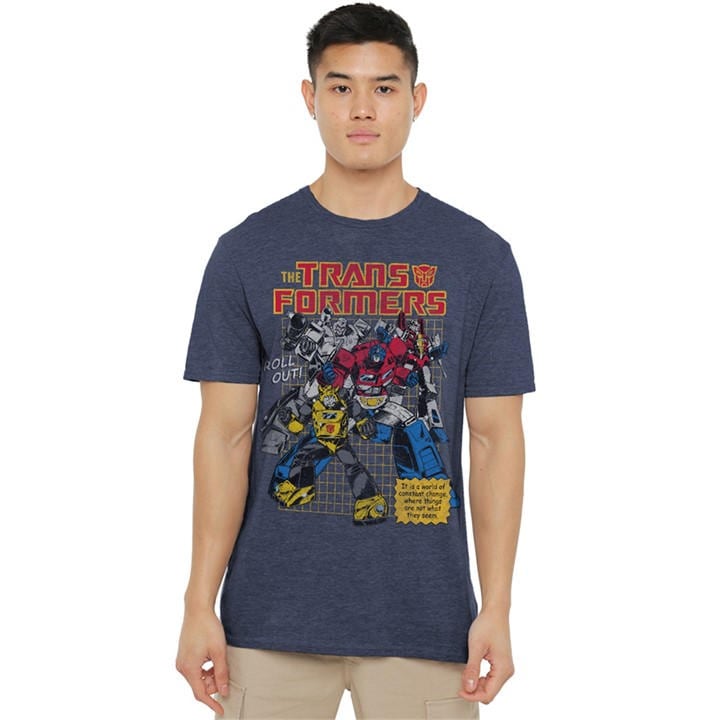 Hasbro Men's Blue Transformers World Roll Out T Shirt Navy in Size 3XL, Sports Direct