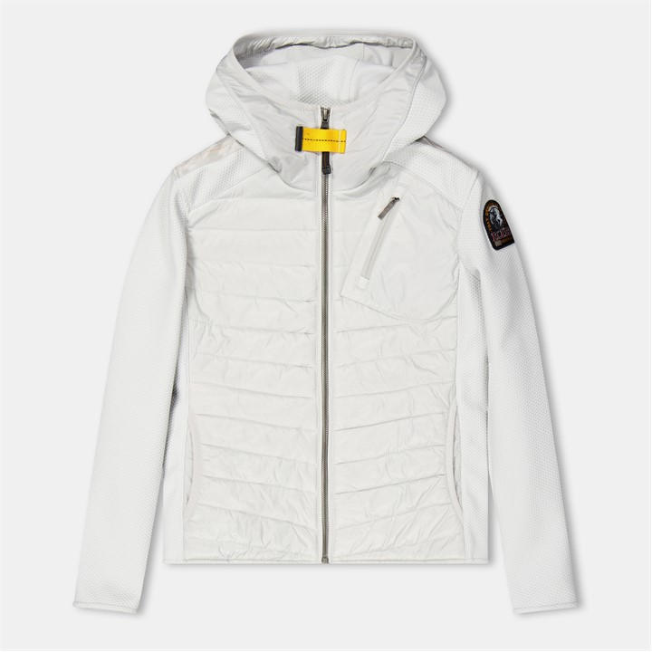 Parajumpers Boys Cream Kids' Nolan Hooded Synthetic Long Sleeve Short Puffer Jacket in Size 14 - 16 Years, Sports Direct
