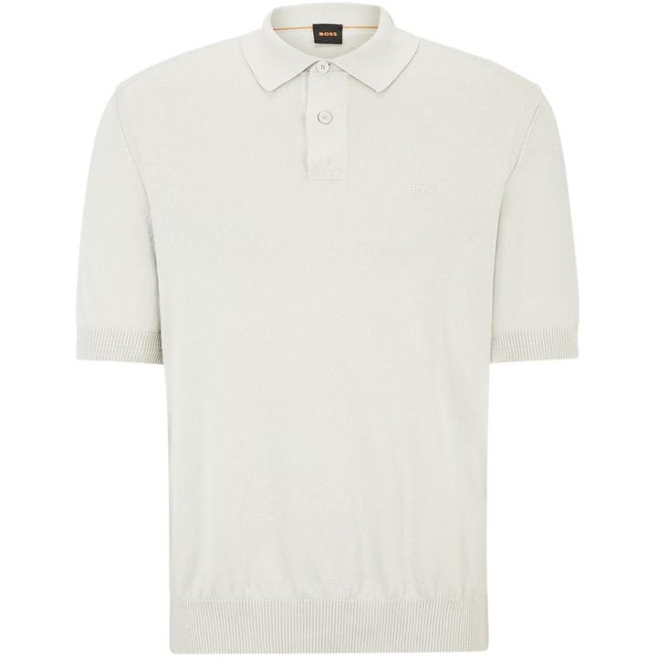 Boss Men' Beige Hbo Asac P Cotton Knitted Top in Size S, Sports Direct