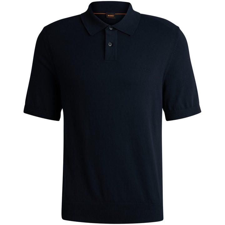 Boss Men's Blue Hbo Asac P Cotton Knitted Top in Size XL, Sports Direct