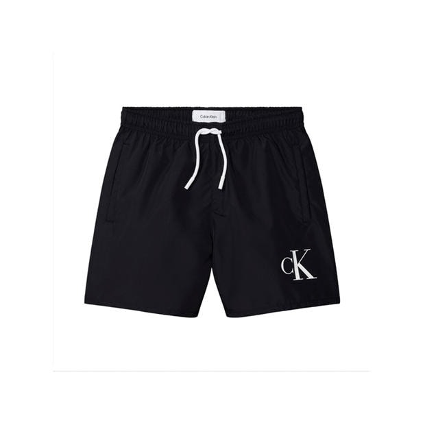 CK Black BEH - Calvin Klein Jeans - Kids' Medium Drawstring Swim Shorts