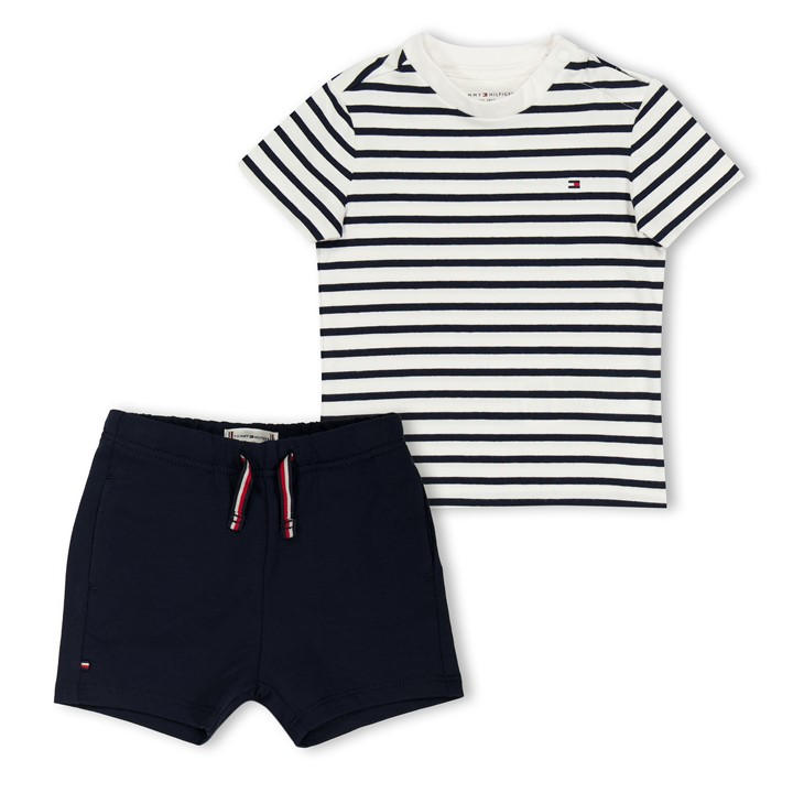 Tommy Hilfiger  Kids Blue ' Stripe Clothing Set in Size 70, Sports Direct