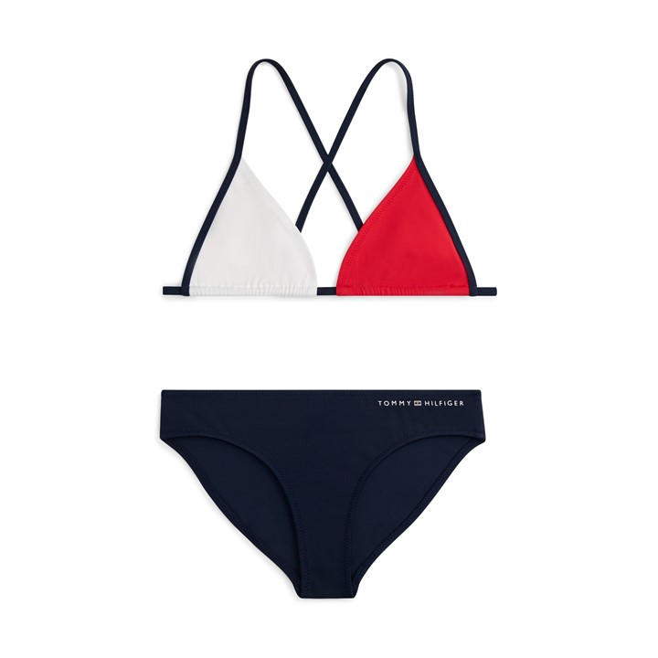 Tommy Hilfiger Girls Blue Kids' Bikini Set in Size 12-14Y, Sports Direct