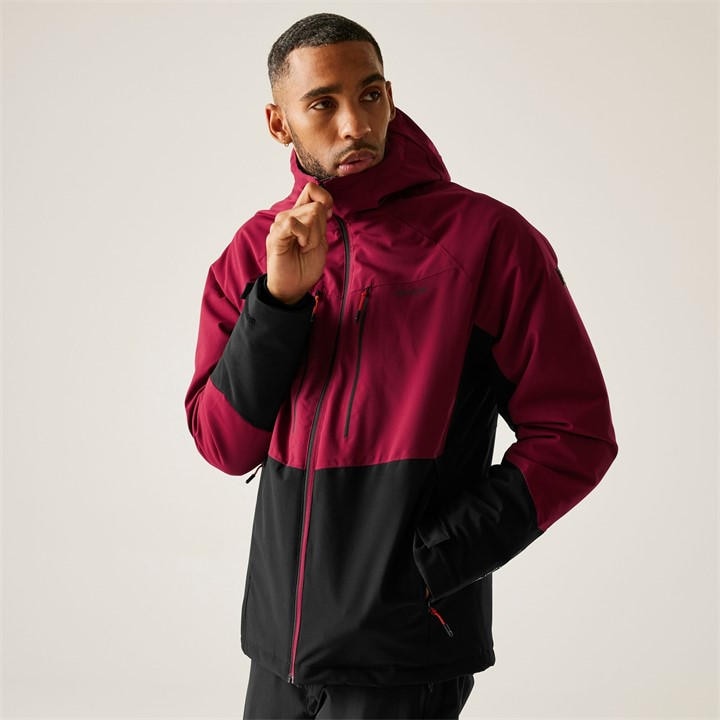 Regatta Men's Dark Maroon Black Highton Stretch Isotex Thermoguard Insulated Waterproof Jacket in Size L, Sports Direct