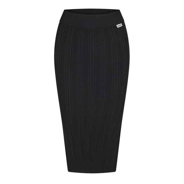 Hugo Women's Black Sareplie Knitted Skirt in Size 6, Sports Direct