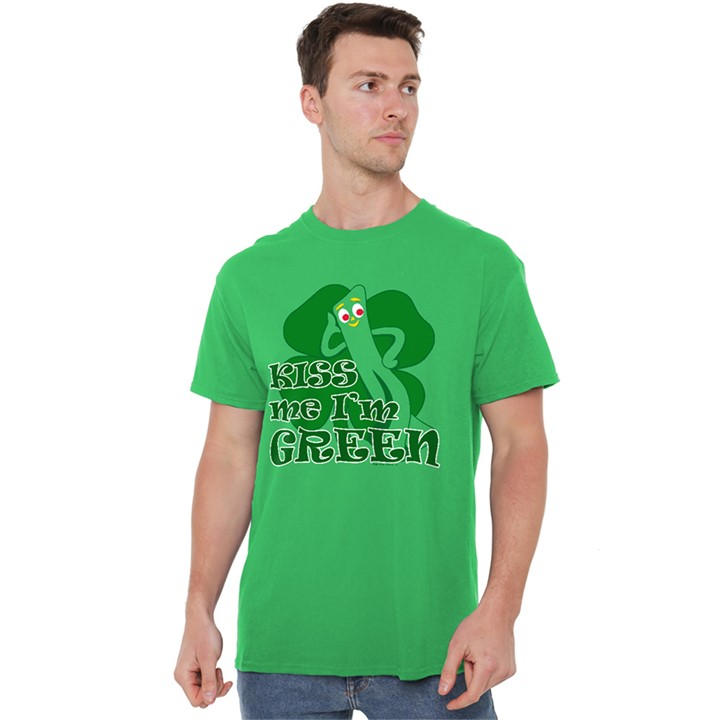 Men's Green Other Gumby Kiss Me Im T Shirt Kelly in Size 4XL, Sports Direct