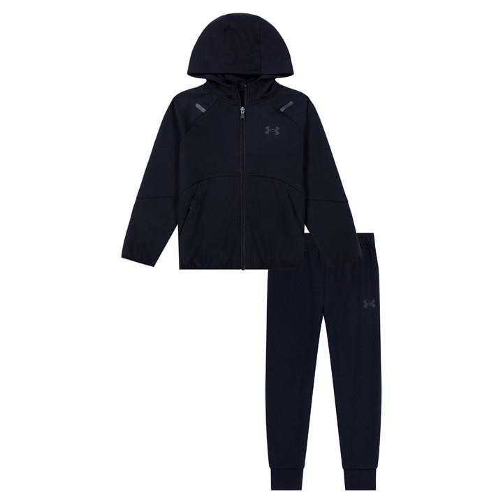 Under Armour Boys Black Kids' Two-Piece Fleece Tracksuit in Size 5 - 6 Years, Sports Direct