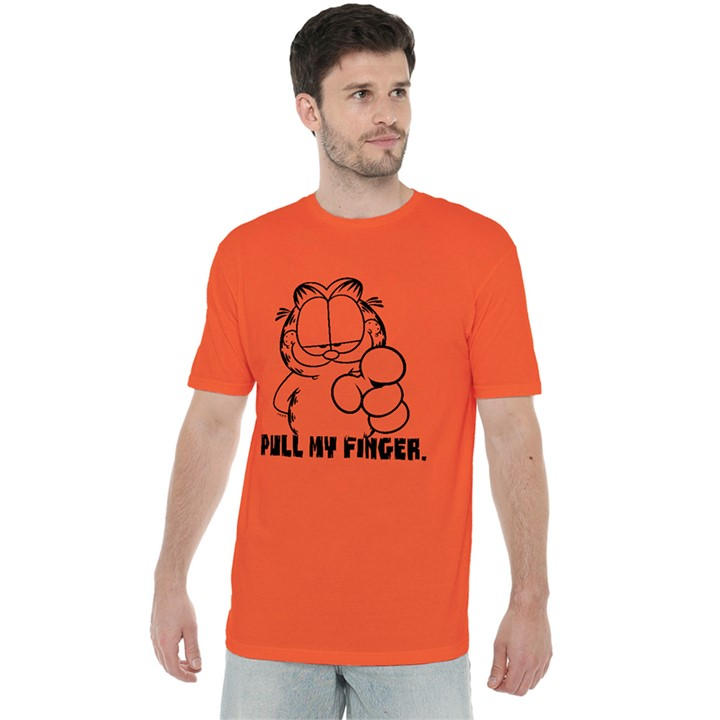 Garfield Men's Orange Pull My Finger T Shirt in Size M, Sports Direct