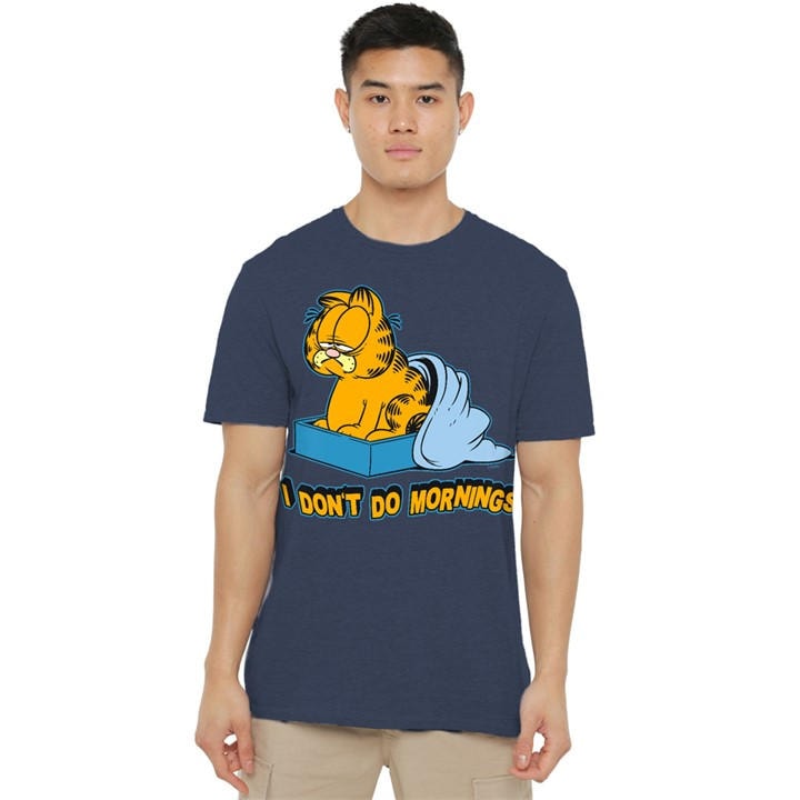 Garfield Men's Blue I Dont Do Mornings T-Shirt Navy in Size L, Sports Direct