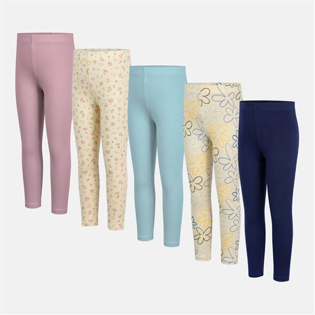 Navy/Floral - Miso - 5Pk Leggings In62