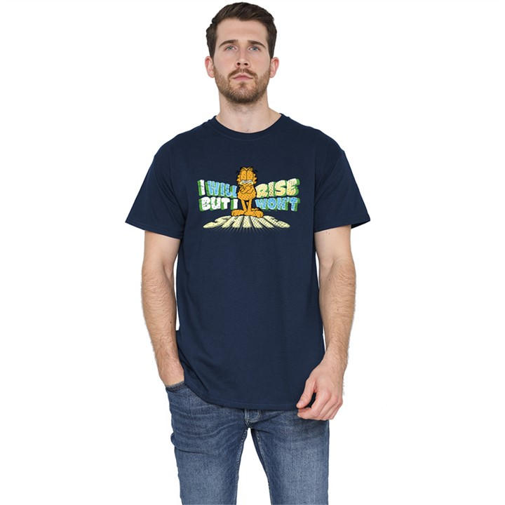 Garfield Men's Blue Rise Not Shine T Shirt Navy in Size M, Sports Direct