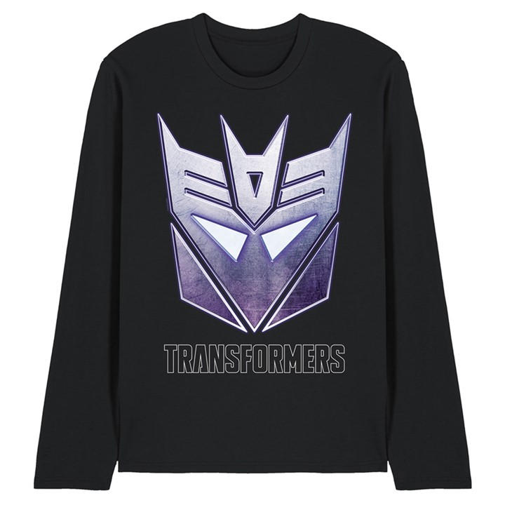 Hasbro Men' Black Transformers Generations Decepticon Steel Icon Log in Size S, Sports Direct