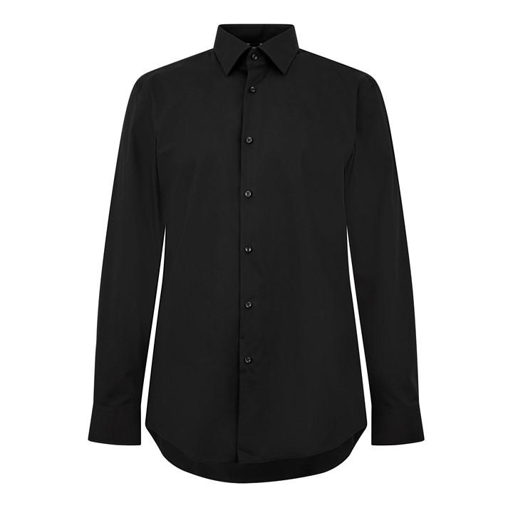 Boss Men's Black H-Joe-Kent Shirt, Impeccable Tailoring in Size 39, Sports Direct