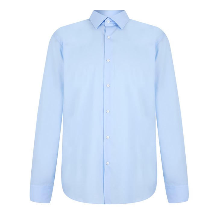 Boss Men's Blue H-Joe-Kent Shirt, Impeccable Tailoring in Size 39, Sports Direct