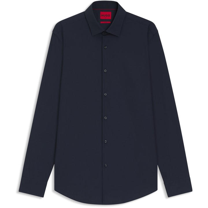 Hugo Men's Blue Long-Sleeve Plain Shirt in Size XL, Sports Direct