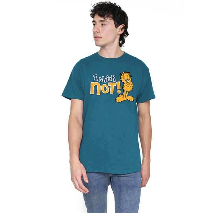 Garfield Men's Grey I Think Not T Shirt Slate in Size L, Sports Direct