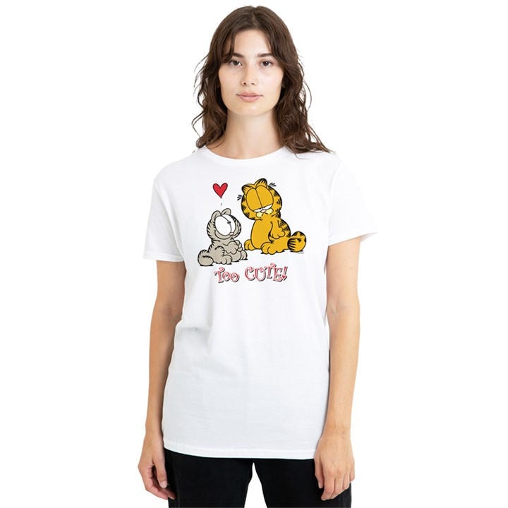 Garfield Women's White Too Cute T-Shirt in Size M, Sports Direct