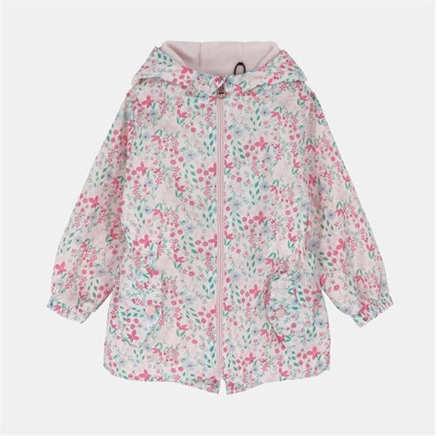 Firetrap - Kids Enchanted Blossom Pink Floral Hooded Long Sleeve Anorak