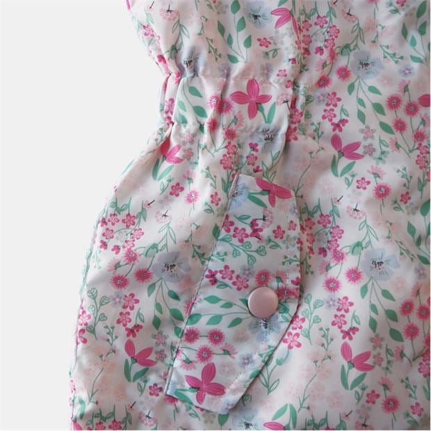 Pink - Firetrap - Kids Enchanted Blossom Pink Floral Hooded Long Sleeve Anorak
