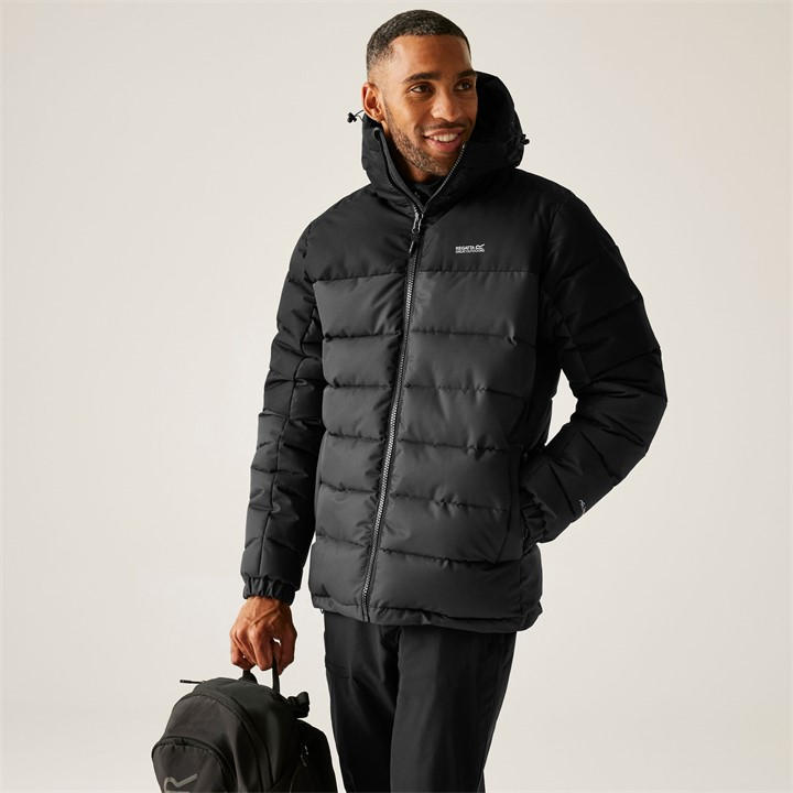 Regatta Men's Black Aldthorn Water-Resistant Quilted Jacket in Size M, Sports Direct