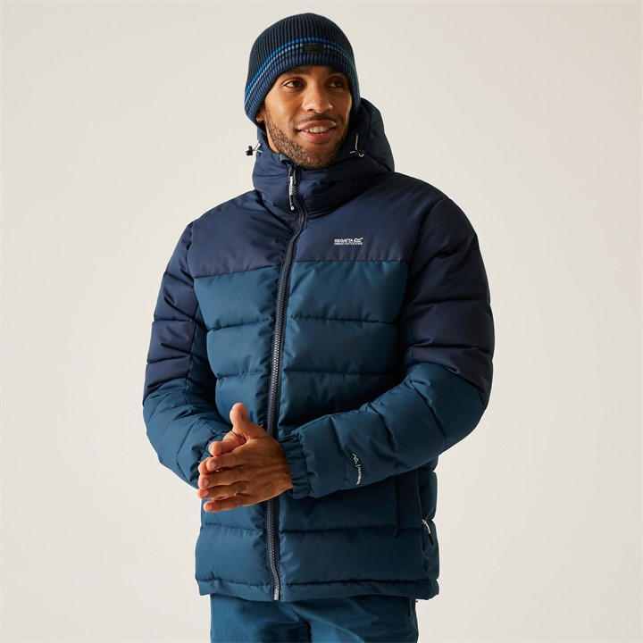 Regatta Men's Blue Aldthorn Water-Resistant Quilted Jacket in Size L, Sports Direct