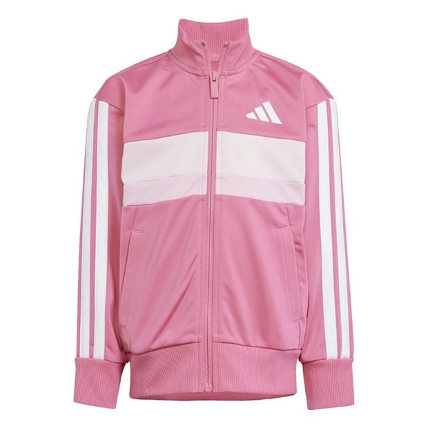 Розово/Бяло - adidas - Seasonal Essentials Tiberio 3-Stripes Tracksuit Infants