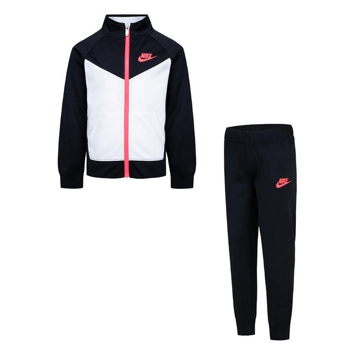 Nike Girls Black Nsw Poly Tracksuit Infant in Size 3 - 4 Years, Sports Direct