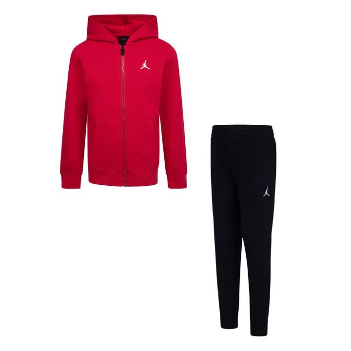 Air Jordan Boys Black Air Fleece Tracksuit  in Size 3 - 4 Years, Sports Direct