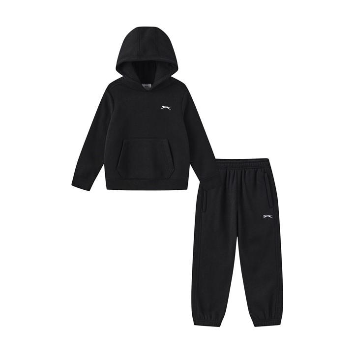 Slazenger Boys Black Fleece Tracksuit Set Infant in Size 6 - 7 Years, Sports Direct