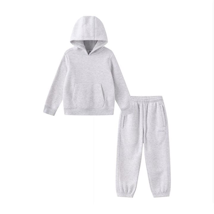 Slazenger Fleece Tracksuit Set Infant - Ice Marl - 5-6 Years - Image 2