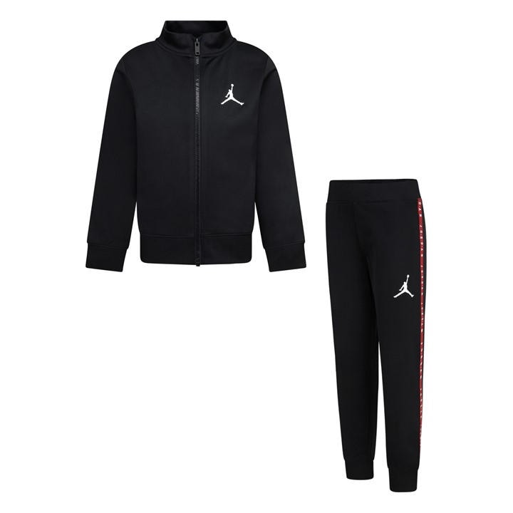 Air Jordan  Kids Black ' Tape Poly Tracksuits in Size 2 - 3 Years, Sports Direct