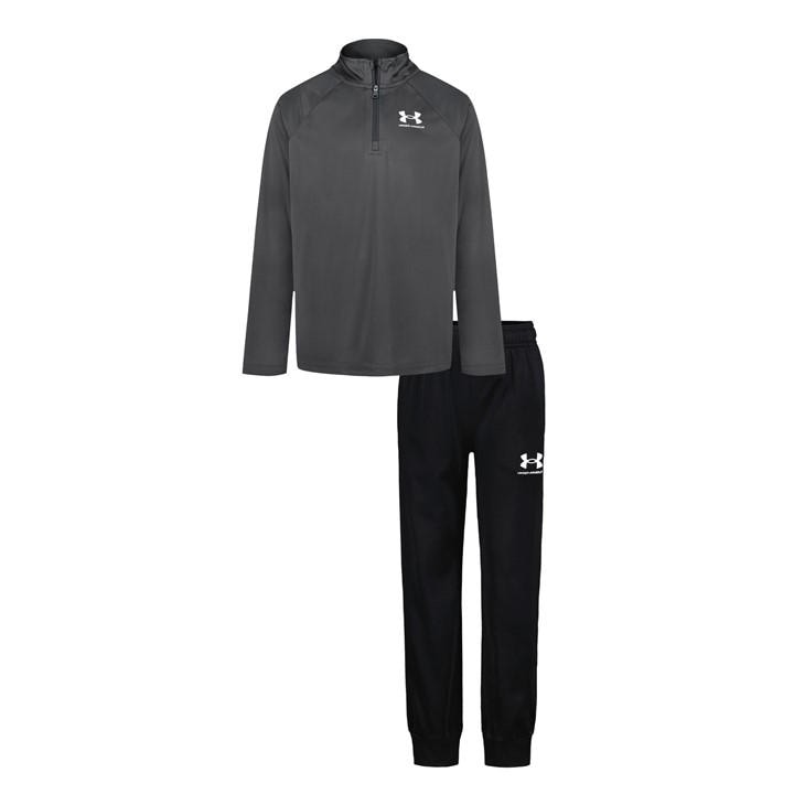 Under Armour Boys Grey 1/4 Zip Set Infant in Size 5 - 6 Years, Sports Direct