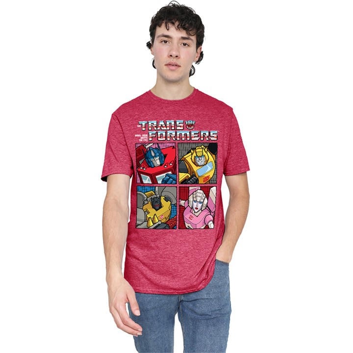 Hasbro Men's Red Transformers Generations Retro Heroic Autobot Grid in Size 3XL, Sports Direct