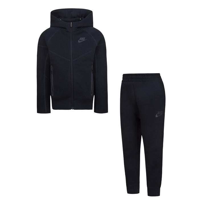 Nike Boys Black Tech Fleece Tracksuit  in Size 3 - 4 Years, Sports Direct