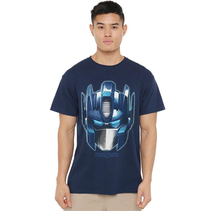 Hasbro Men's Blue Transformers Generations Optimus Large Face T-Shir in Size 5XL, Sports Direct